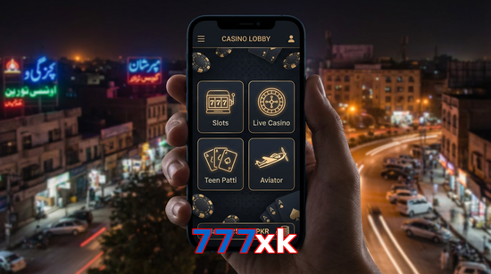Main screen of 777Xk app page for PK players